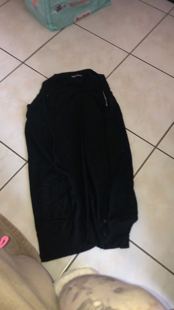 Gilet noir taille unique manches courtes