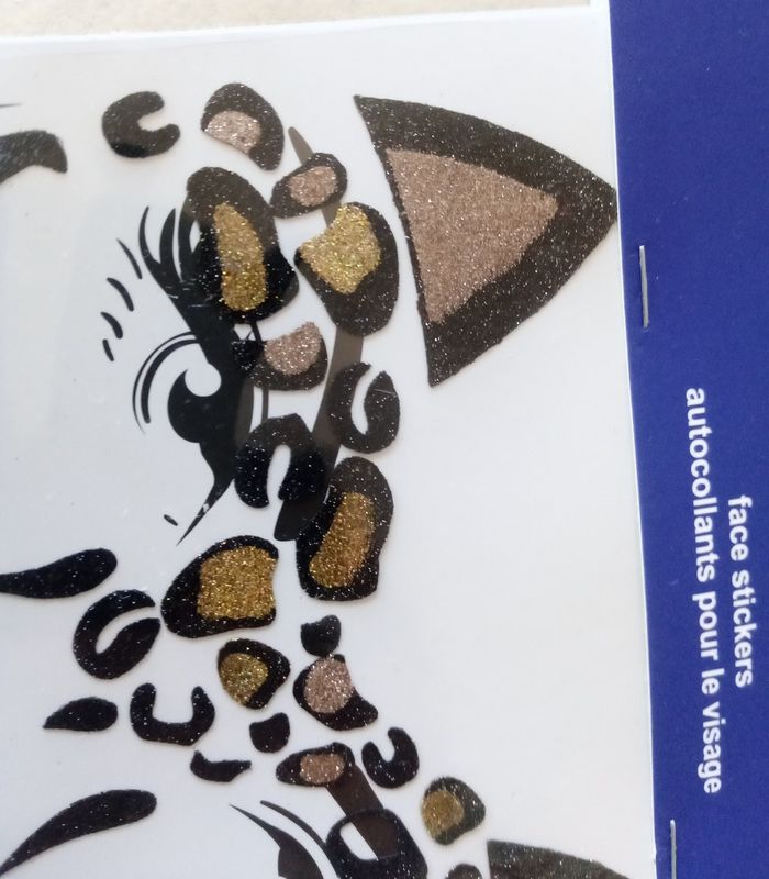 Fêtes stickers visage léopard - photo numéro 2