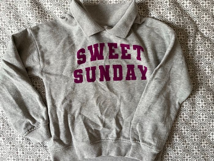 Sweat gris  violet - photo numéro 2