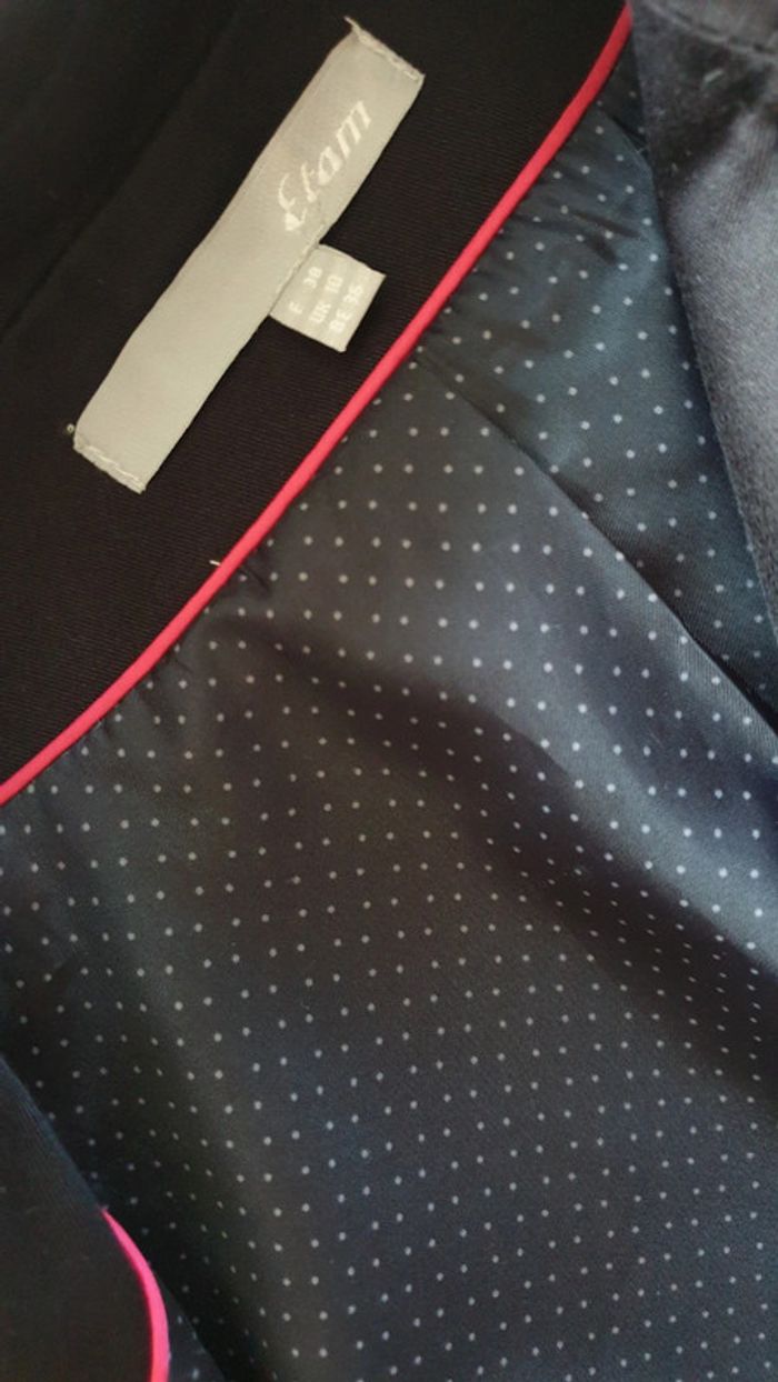 Neuve  Veste tailleur, noir, taille 38, Etam - photo numéro 2