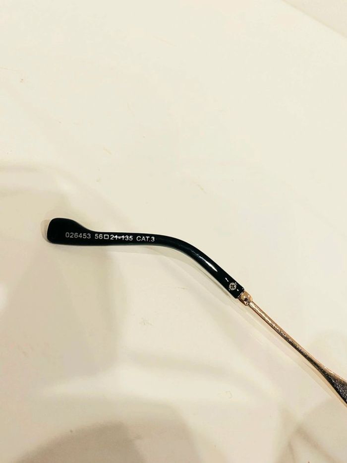 Lunette de soleil femme ronde noire et dorée uvprotection catégorie 3 - photo numéro 5