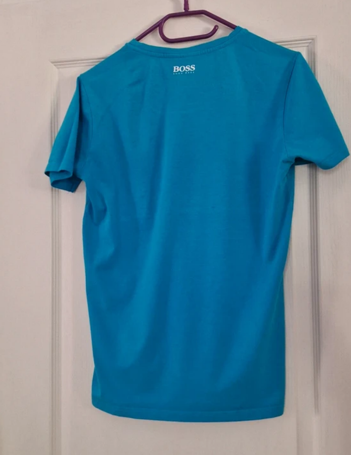 T-shirt Hugo Boss bleu turquoise – Taille S – Très bon état - photo numéro 6