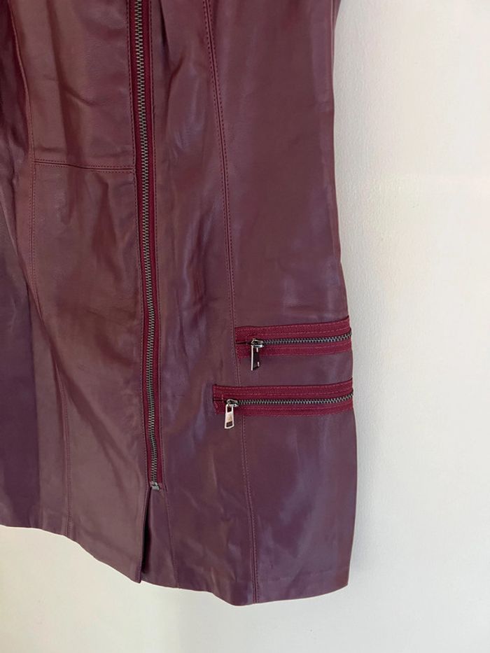 Robe similicuir bordeaux - photo numéro 6