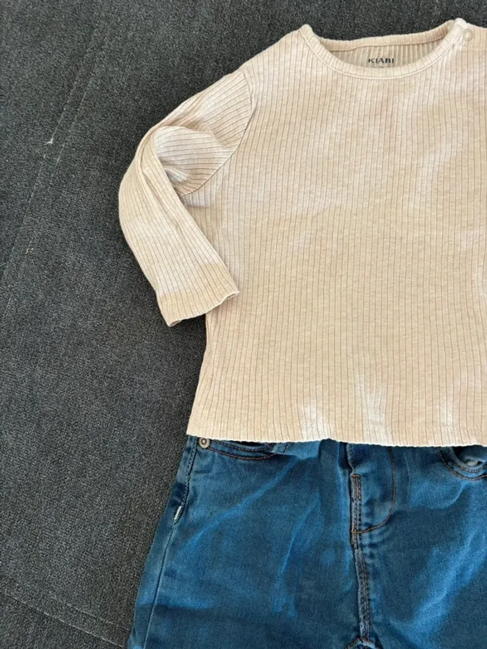 T-shirt manches longues beige - photo numéro 2