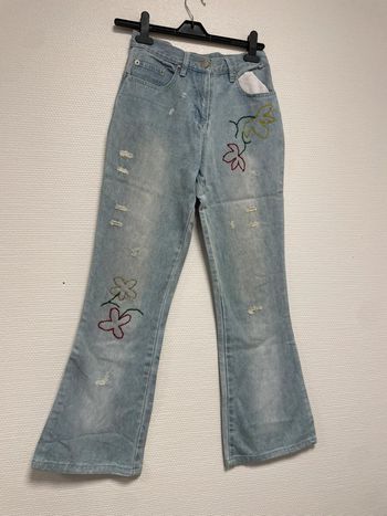 jeans vintage perle broder