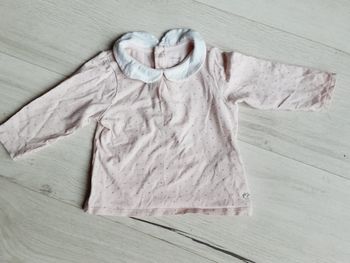 Vêtement bébé fille tee-shirt manches longues rose Obaïbi 12 mois 1 an