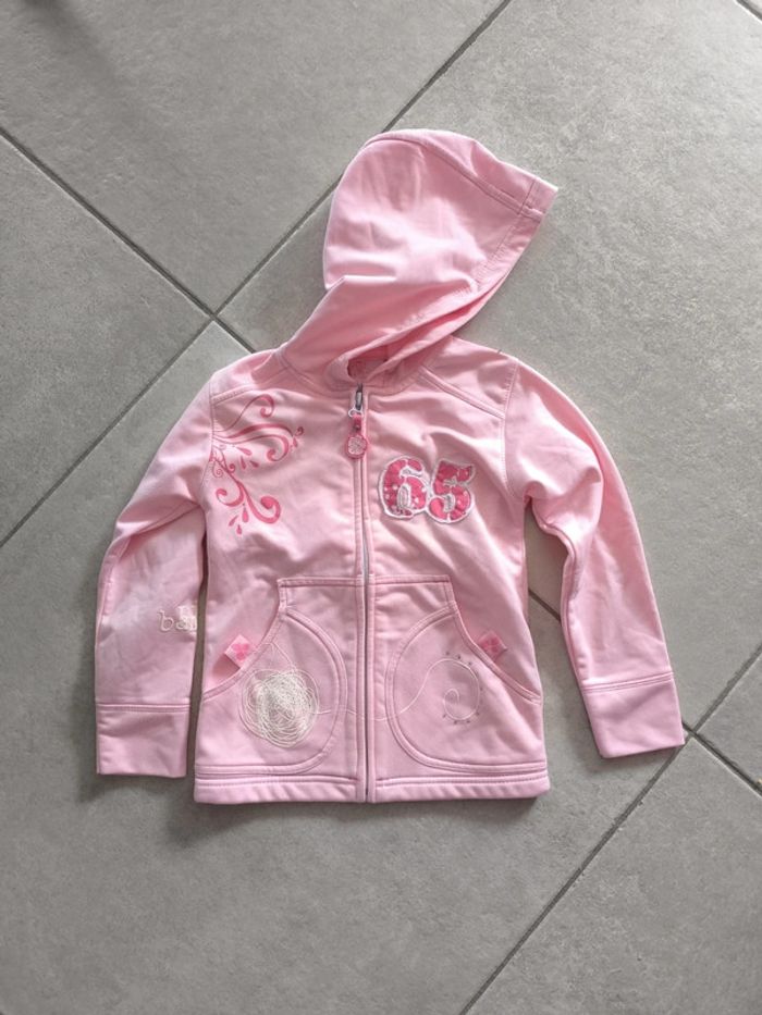 Veste à capuche pink bamboo 5 ans