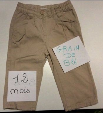Pantalon Grain de blé crème