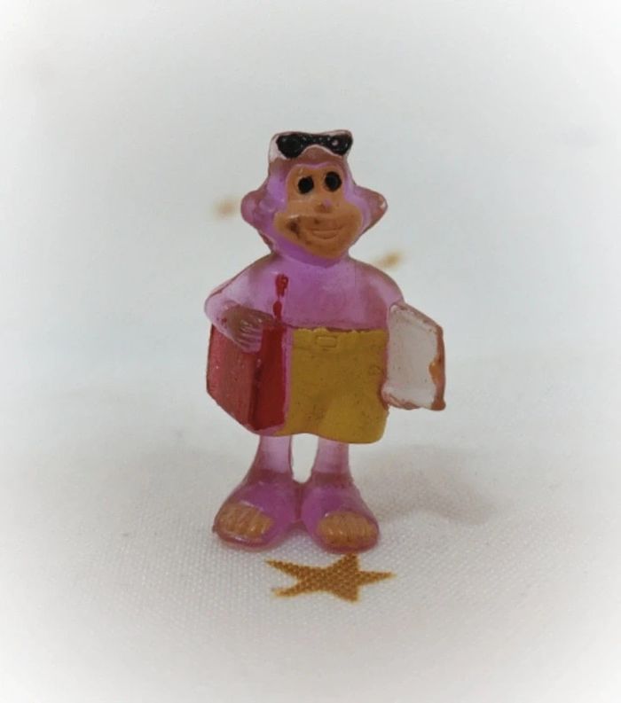 1995 Kinder bahlsen famille monkey singe plage playa funny family papa dad shimpy translucide