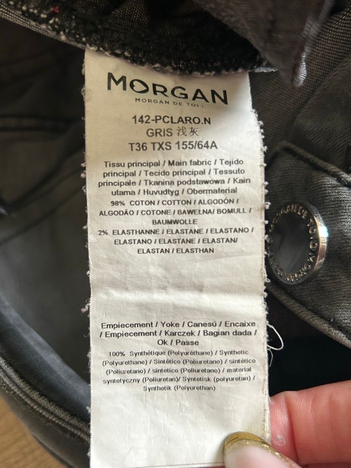 Jean gris foncé Morgan taille 36 TBE (taille petit) - photo numéro 10