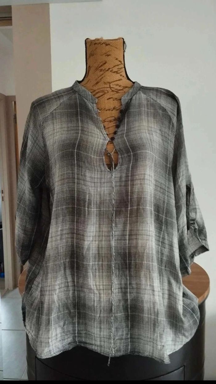 jolie chemise promod grise taille 40 femme - photo numéro 4