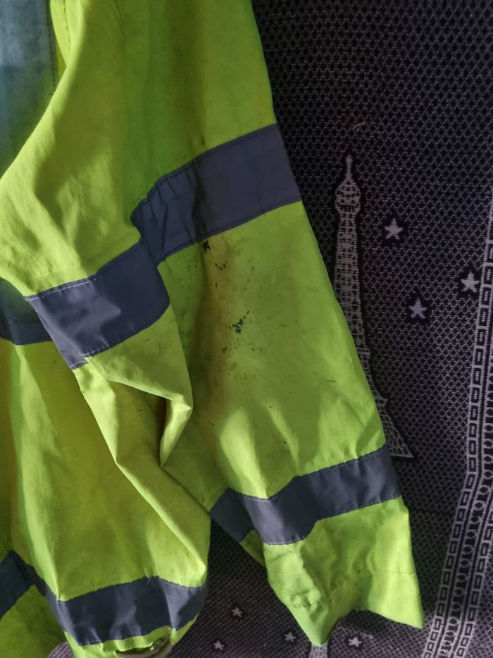 Veste de travail jaune fluo et bande réfléchissant taille L - photo numéro 6