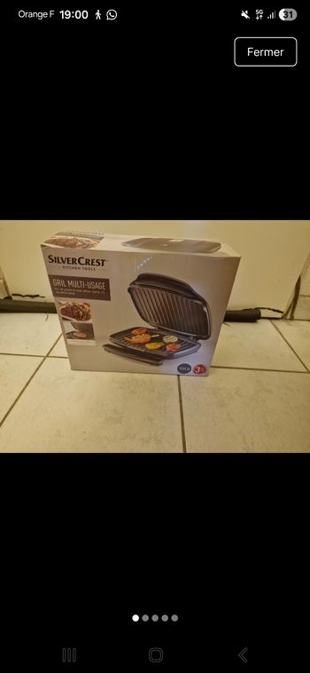 Grille multi-usage pour vos grillades de viande, poisson, légumes, sans matière grasse.