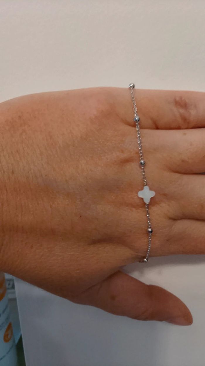 Bracelet argent et Nacre - photo numéro 2