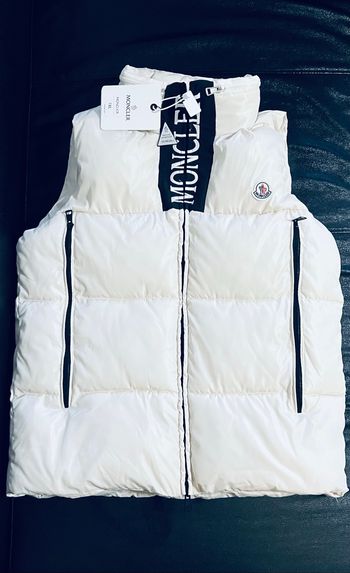 Doudoune sans manches Moncler blanche – Taille XL – Plume d’oie