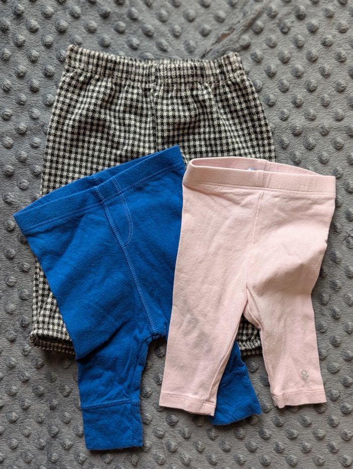 Lot 3 Bas Bébé : Obaibi (Rose), Bleu & Carreaux - Taille 1 Mois - photo numéro 6