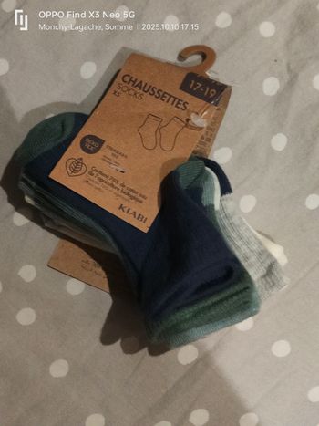 5 chaussettes bébé 17-19 Kiabi neuf Réduction jusqu'à -70%
