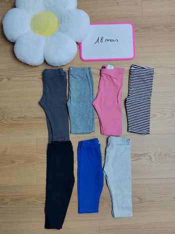 Lot 7 pantacourts 18 mois