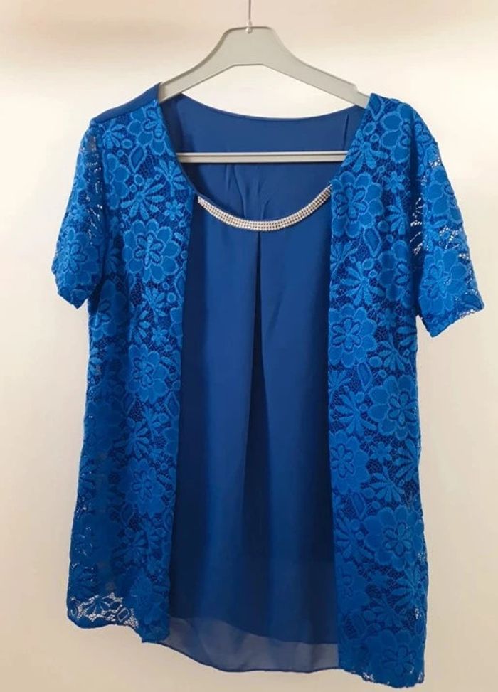 Top voile et dentelle - Taille M