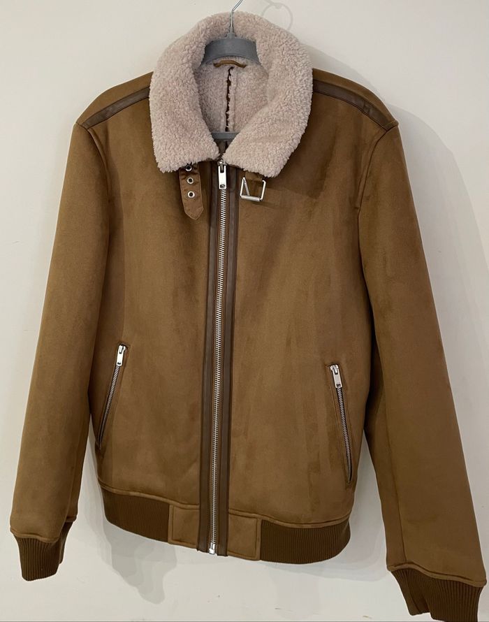 Veste Simili Daim Marron à l’aspect Velouté Homme Taille L/40 Jules - photo numéro 2