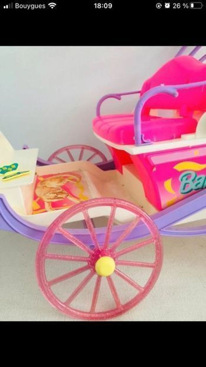 Barbie vintage années 90 cheval et sa calèche - photo numéro 9