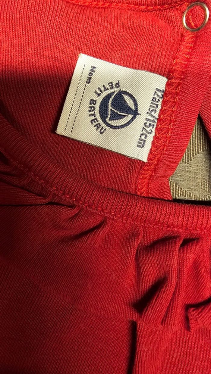 Top Tee-shirt col à volants Petit Bateau 12 ans - photo numéro 3