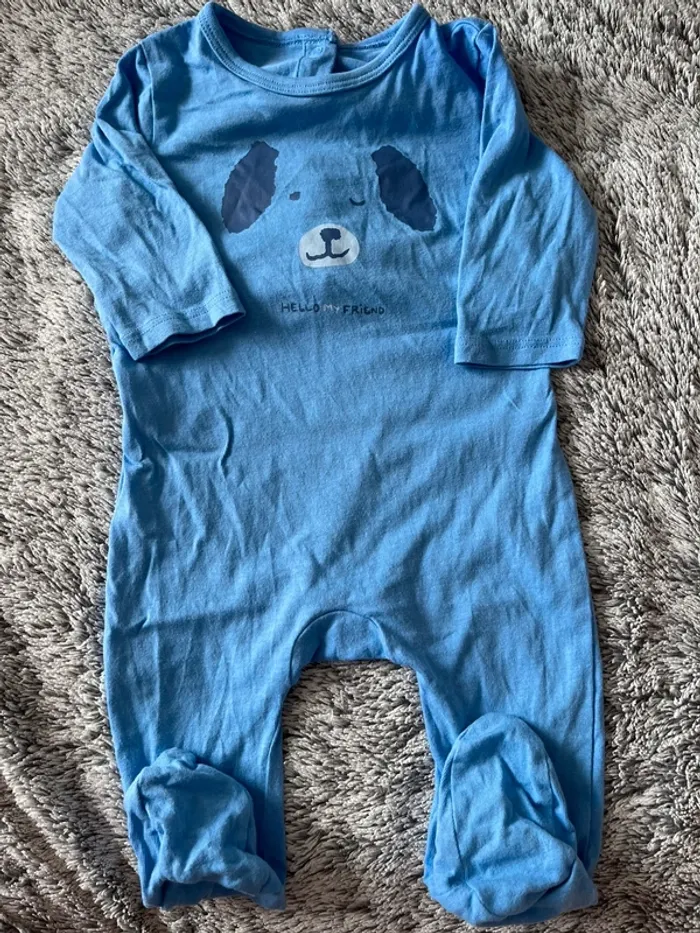 Lot Pyjamasgrenouillères coton 3 mois - photo numéro 4