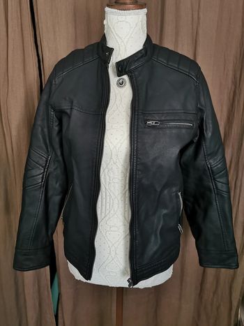 Blouson blazer perfecto veste en cuir noir Zara taille 11-12 ans