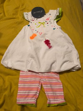 Ensemble robe et legging fille 6 mois Orchestra