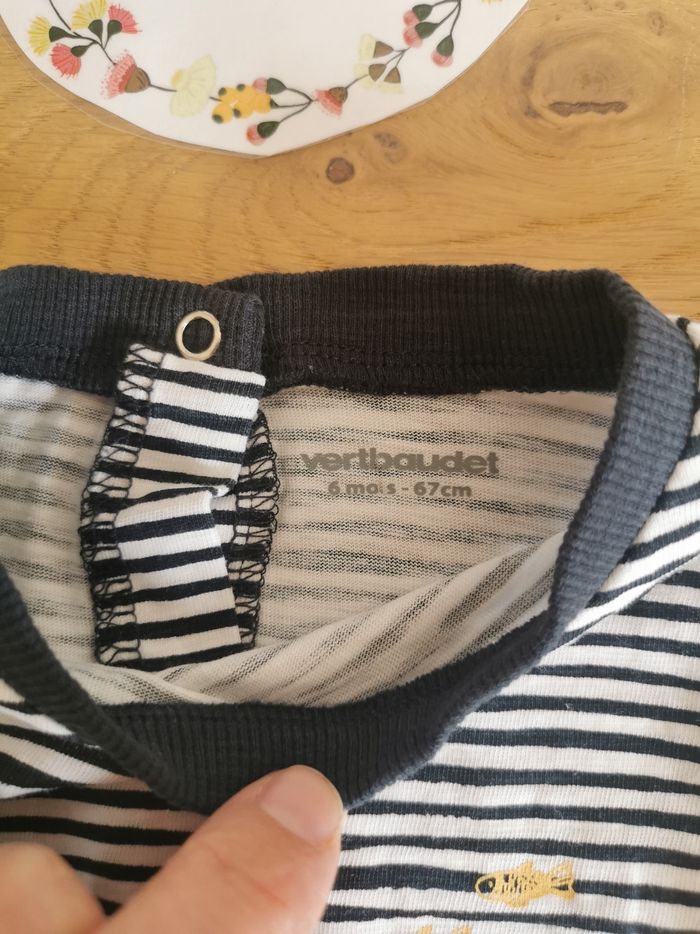 Lot de 2 t-shirt manches courtes bébé garçon 6mois verbaudet neuf sans étiquette - photo numéro 7