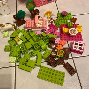 Lego duplo rose avec un personnage hello Ketty