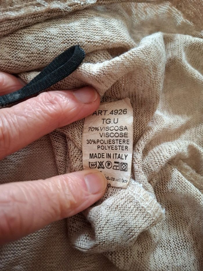 Blouse fluide beige Taille unique - photo numéro 7