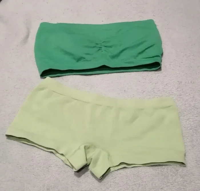 Maillot deux pièces bandeau vert taille S 💚