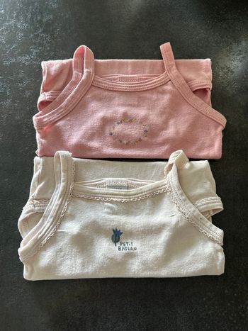 Lot de 2 bodies petit bateau