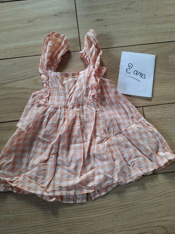 Robe 2 ans fille été écossaise 