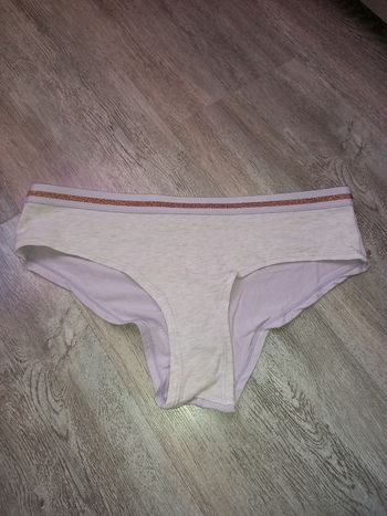 Shorty gris et mauve coton in extenso  taille 36/38