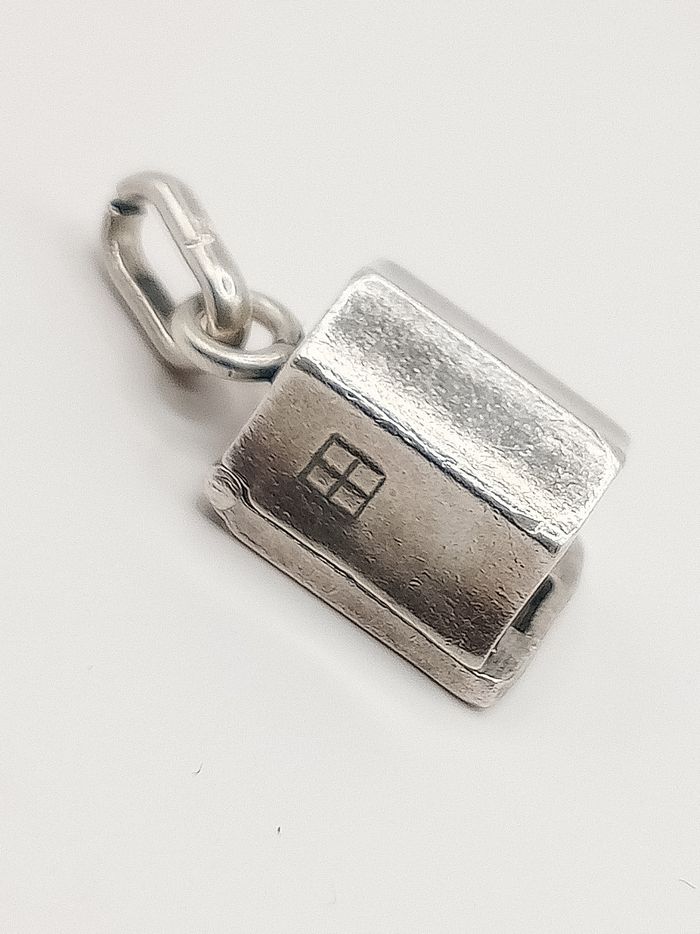 Ciondolo  che si apre collana antico vintage anni '50/'60 argento 10 gr  ciondolo cuore - photo numéro 3