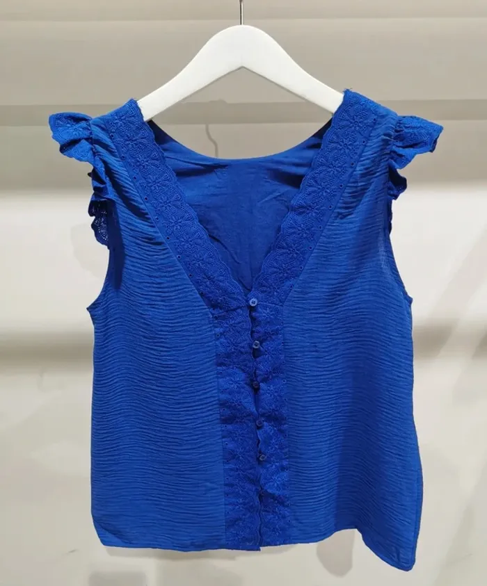 Top en gaze de coton, Réversible, dos dentelle - Neuf - Plusieurs coloris et Tailles disponibles - photo numéro 13