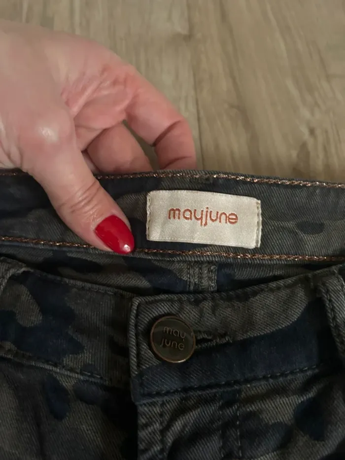 Mayjune pantalon, coupe droite, imprimé camouflage femme taille US 27/Fr 36 - photo numéro 3