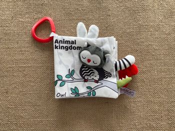 Livre souple Animal Kingdom Livre noir et blanc à queue souple pour bébés Tololo 