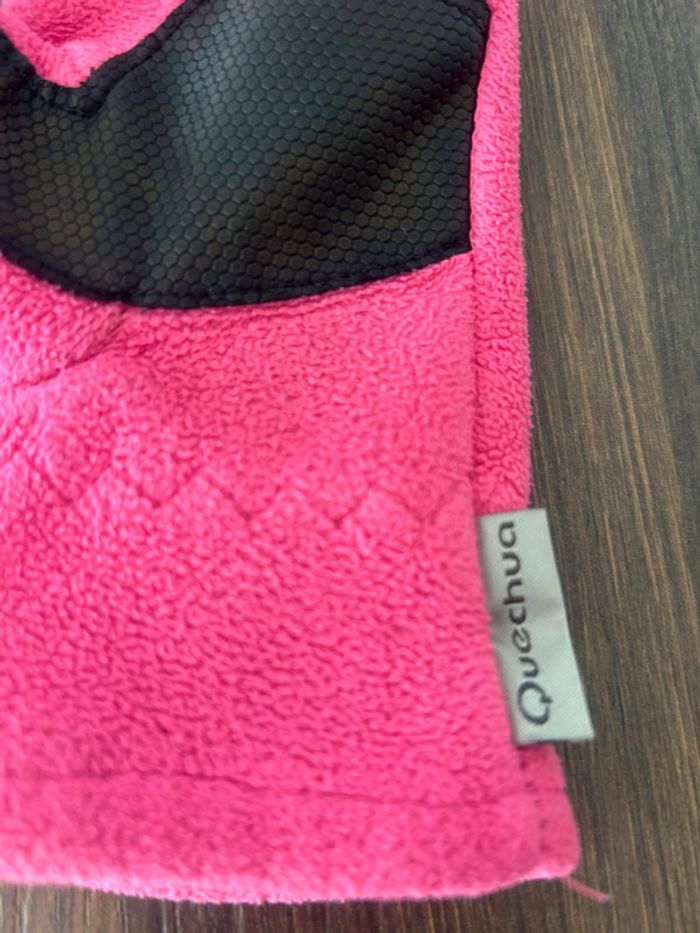 Paire de gants polaires rose quechua. environ 8ans - photo numéro 3