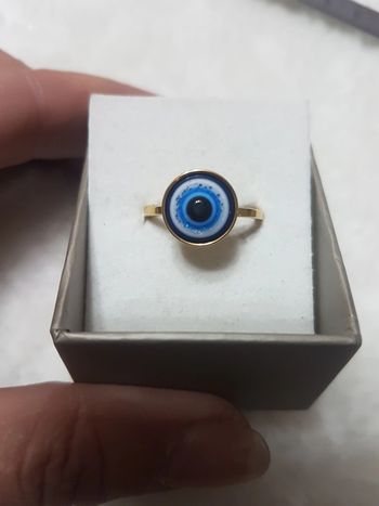 Bague acier oeil de nazar