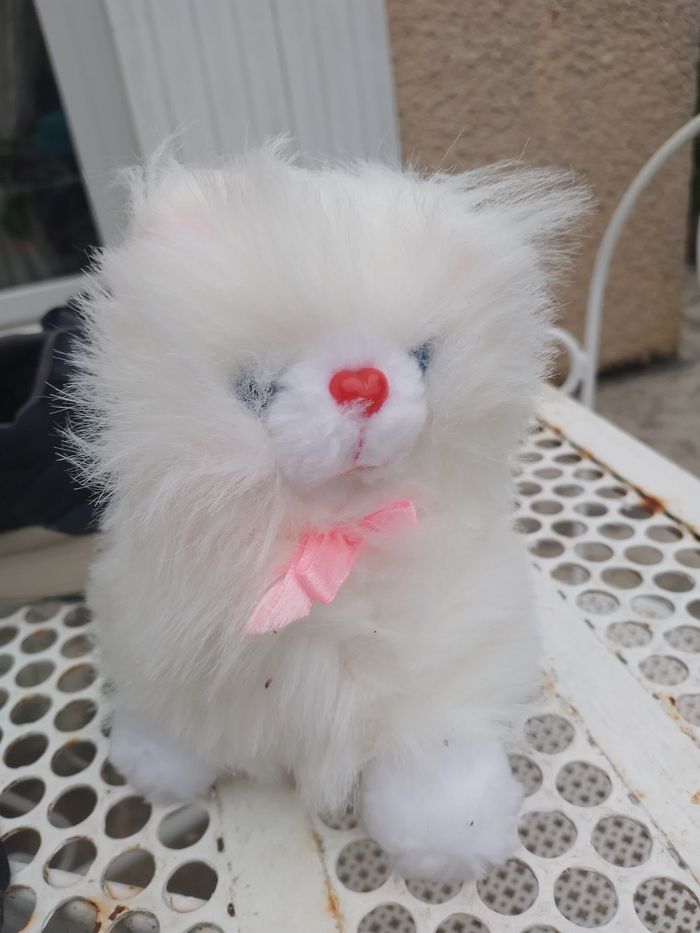 Peluche chien blanc 17 cm