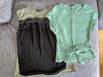 Lot de 2 tops Primark Zara Ts/M