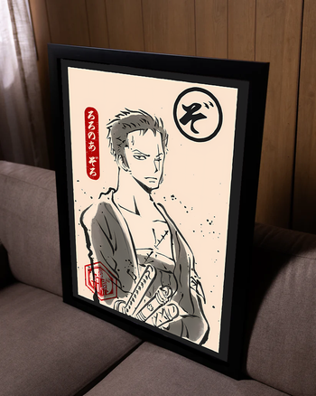 Poster One Piece - Roronoa Zoro - Encre de Chine