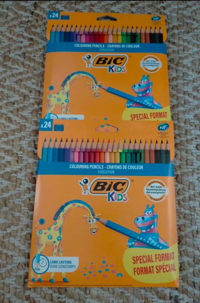 Deux paquets de crayon couleur x24 neuf