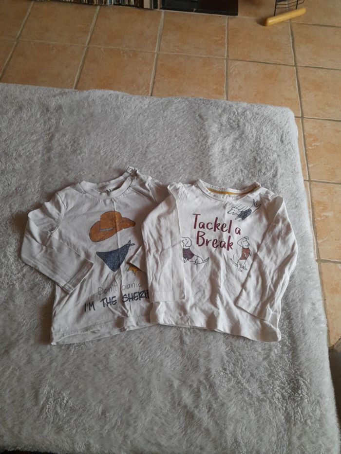 Lot 2 T-shirts manches longues