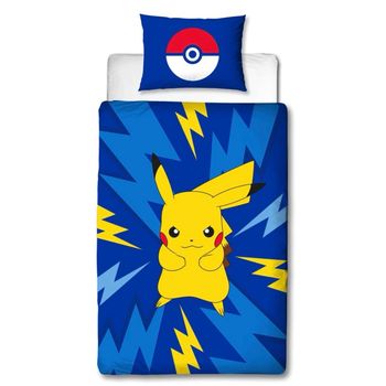 Housse de couette + Taie Pikachu - Pokémon - NEUF