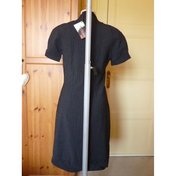 COCO MENTHE - Robe rayée anthracite/gris T2 - photo numéro 9