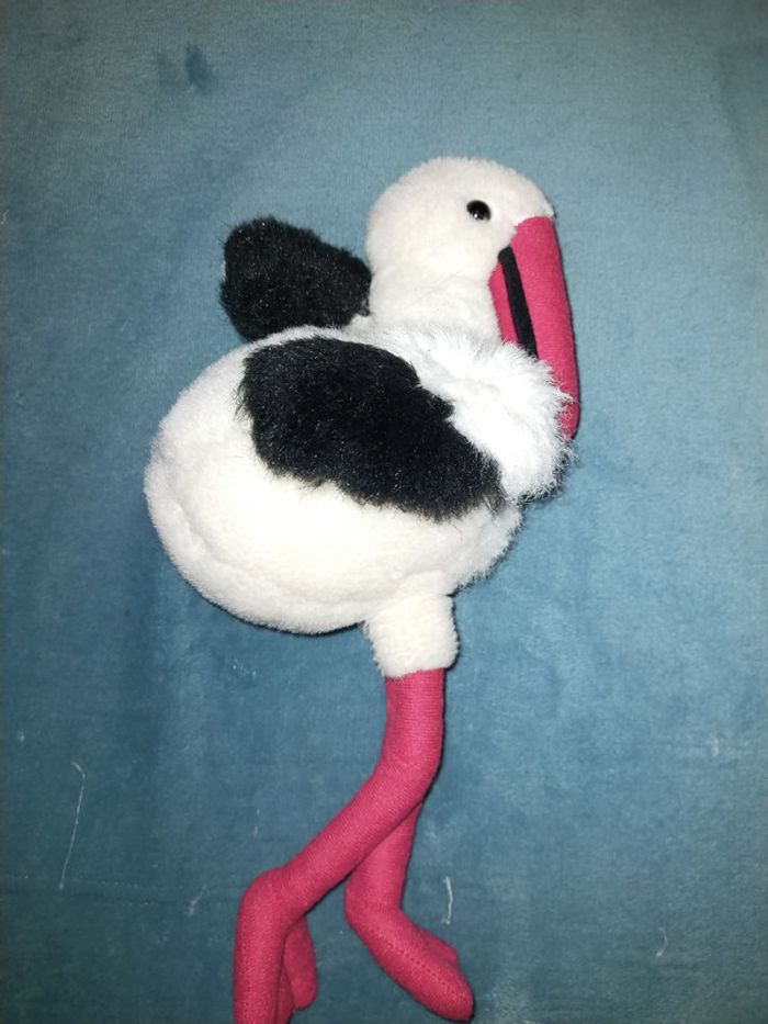 Peluche cigogne d'Alsace